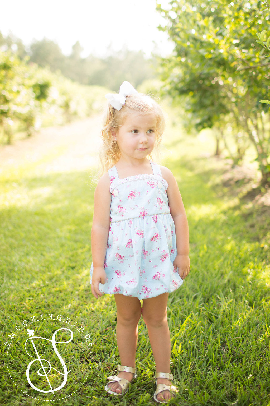 Girls Floral Abilene Bubble - Smockingbirds